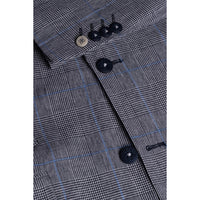 Arriga - Moški sivo moder karo blazer