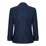 Fantovska temno modra 3-delna tvidasta obleka Birdseye, elegantna, formalna, poročna, klasična, 20. leta 20. stoletja