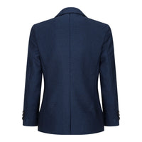 Fantovska temno modra 3-delna tvidasta obleka Birdseye, elegantna, formalna, poročna, klasična, 20. leta 20. stoletja