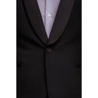 Aspen - Moški enobarvni črni smoking blazer