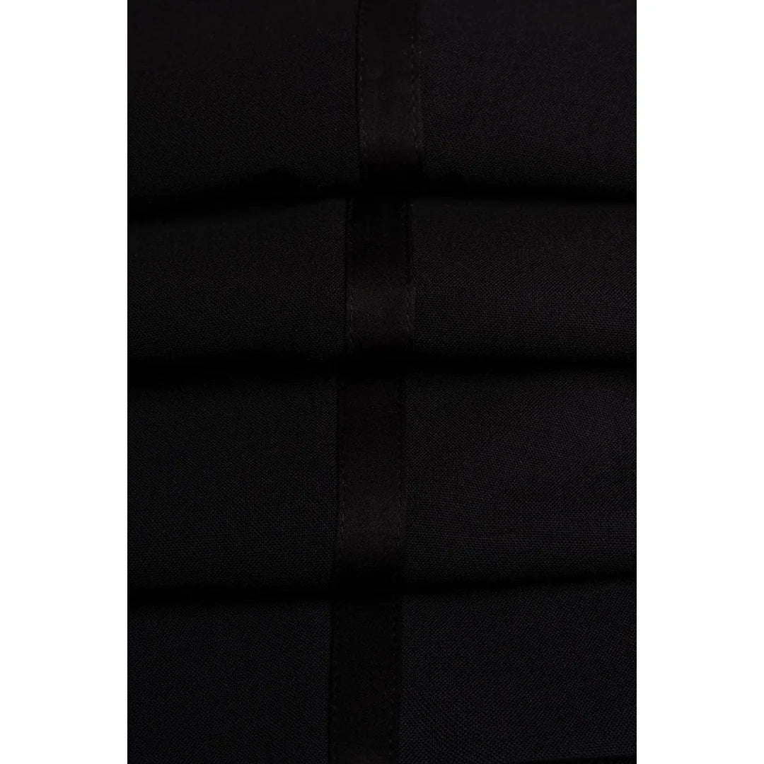 Aspen - Moški enobarvni črni smoking blazer
