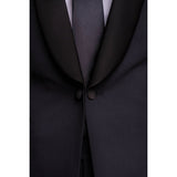 Aspen - Moški enobarvni temno moder smoking blazer