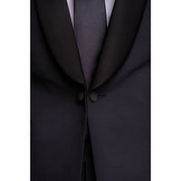 Aspen - Moški enobarvni temno moder smoking blazer