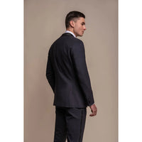 Aspen - Moški enobarvni temno moder smoking blazer