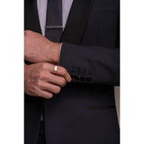 Aspen - Moški enobarvni temno moder smoking blazer