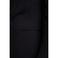 Aspen - Moški enobarvni temno moder smoking blazer