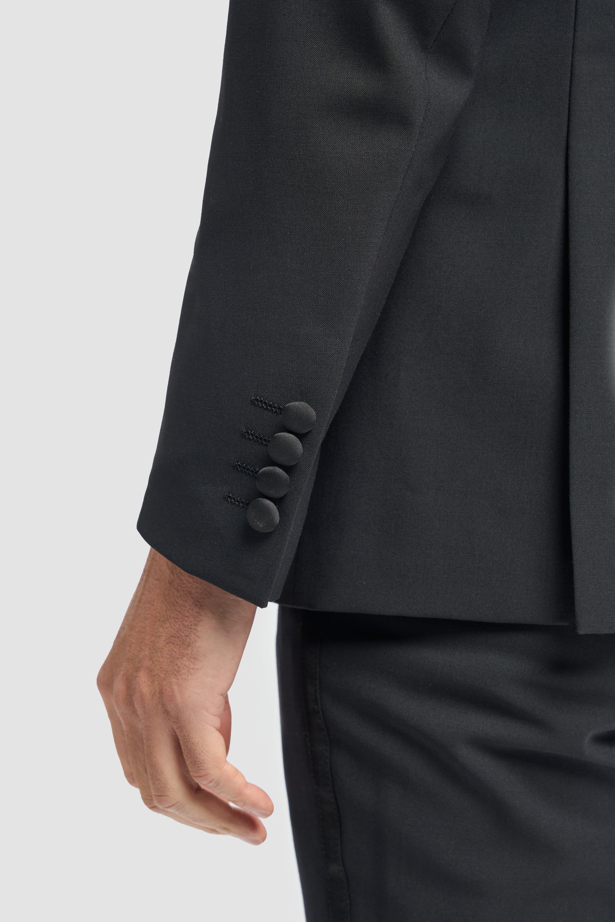 Aspen - Moška črna dvodelna poročna obleka iz smokinga