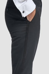 Aspen - Moška črna dvodelna poročna obleka iz smokinga