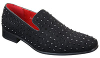 Moški semiš natikači s čepki, srebrni, elegantni, ležerni, sijoči, za zabavo