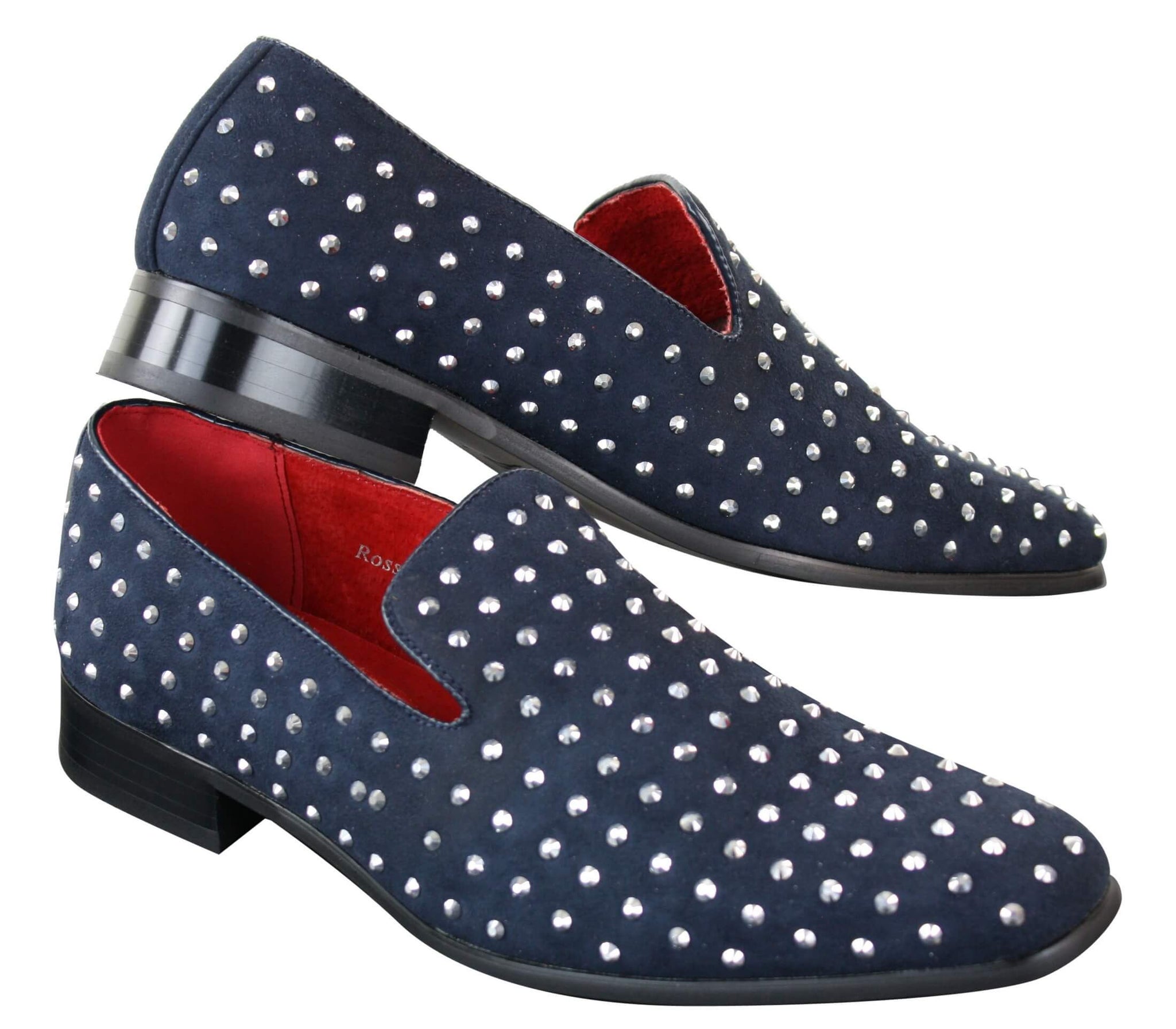 Moški semiš natikači s čepki, srebrni, elegantni, ležerni, sijoči, za zabavo