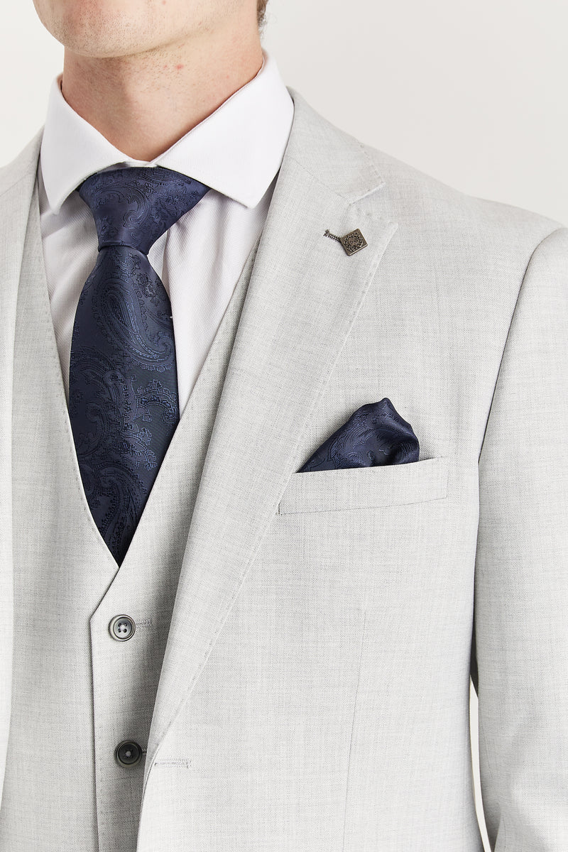 Belmont - Moški srebrn krojeni blazer