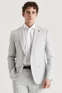 Belmont - Moški srebrn krojeni blazer