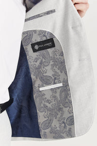 Belmont - Moški srebrn krojeni blazer