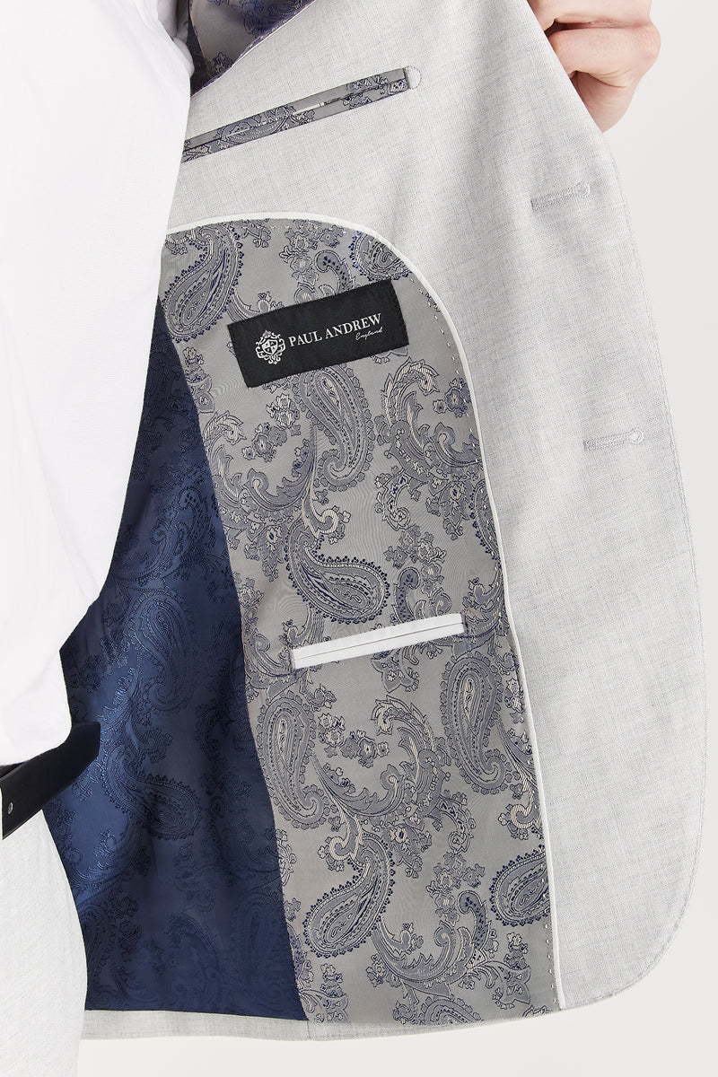 Belmont - Moški srebrn krojeni blazer