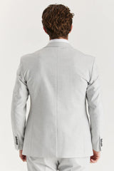 Belmont - Moški srebrn krojeni blazer