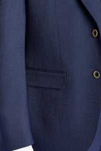 Belmont - Moški blazer mornarsko modre barve, krojen