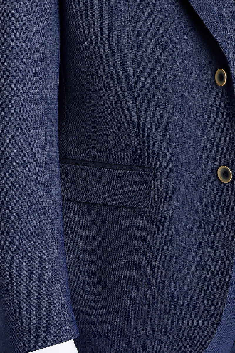 Belmont - Moški blazer mornarsko modre barve, krojen