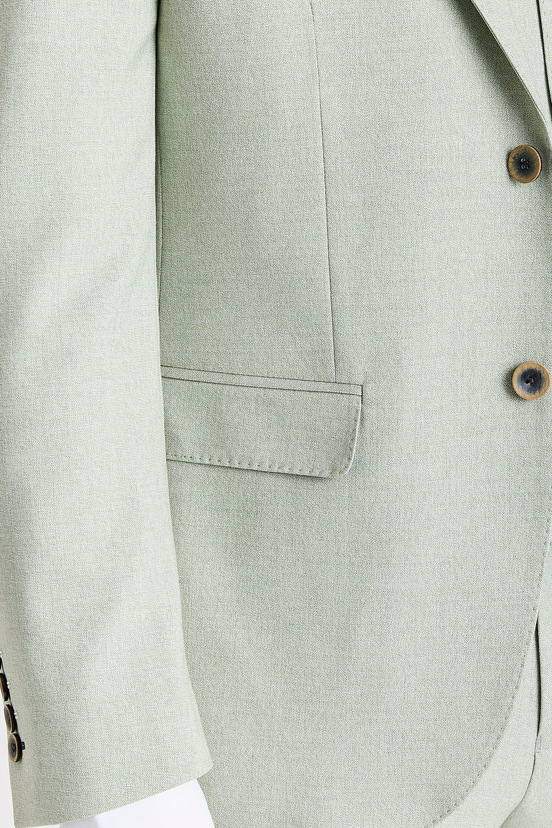 Belmont - žajbljevo zelen poročni blazer za moške