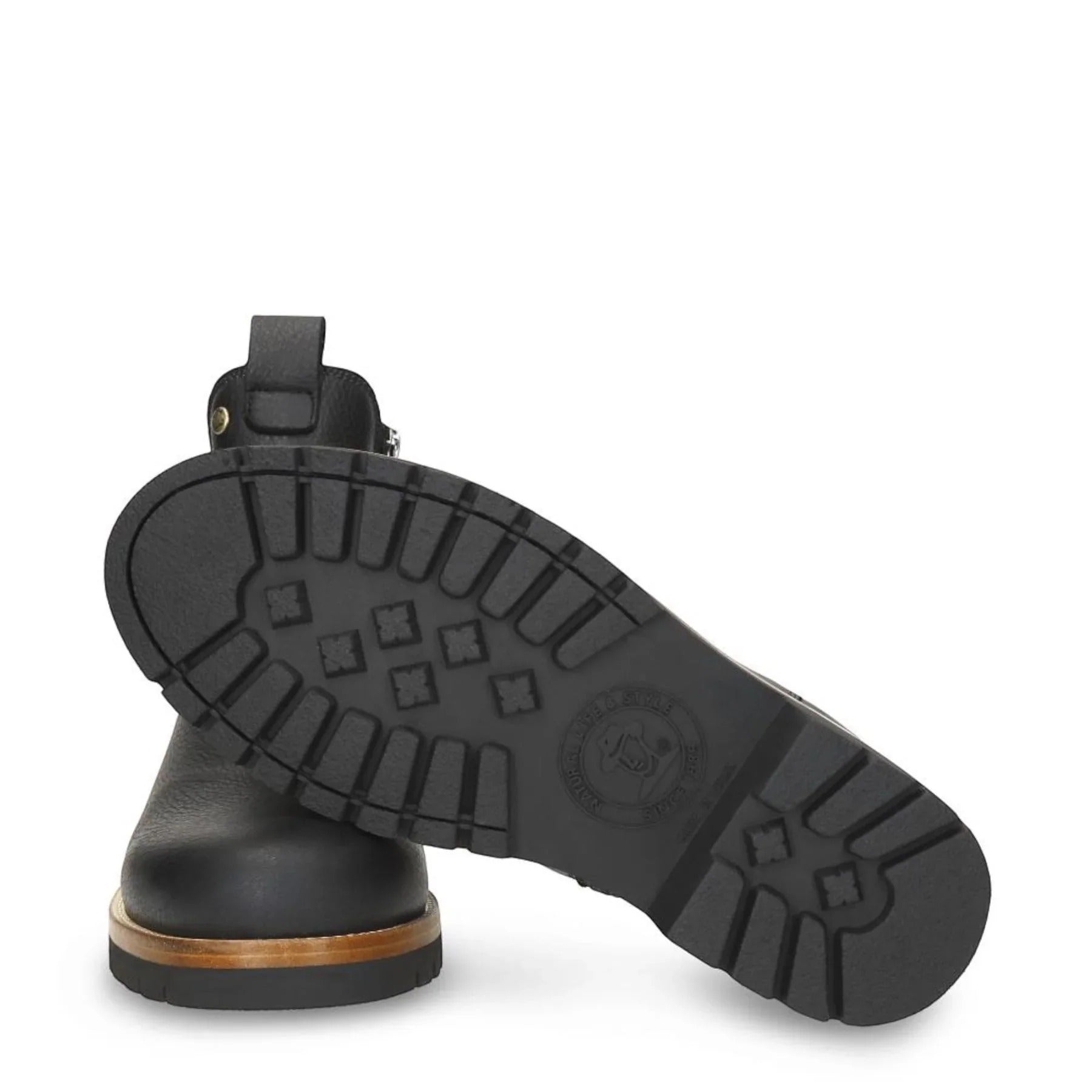 Beny Igloo C1 - moški črni vodoodporni usnjeni chelsea škornji