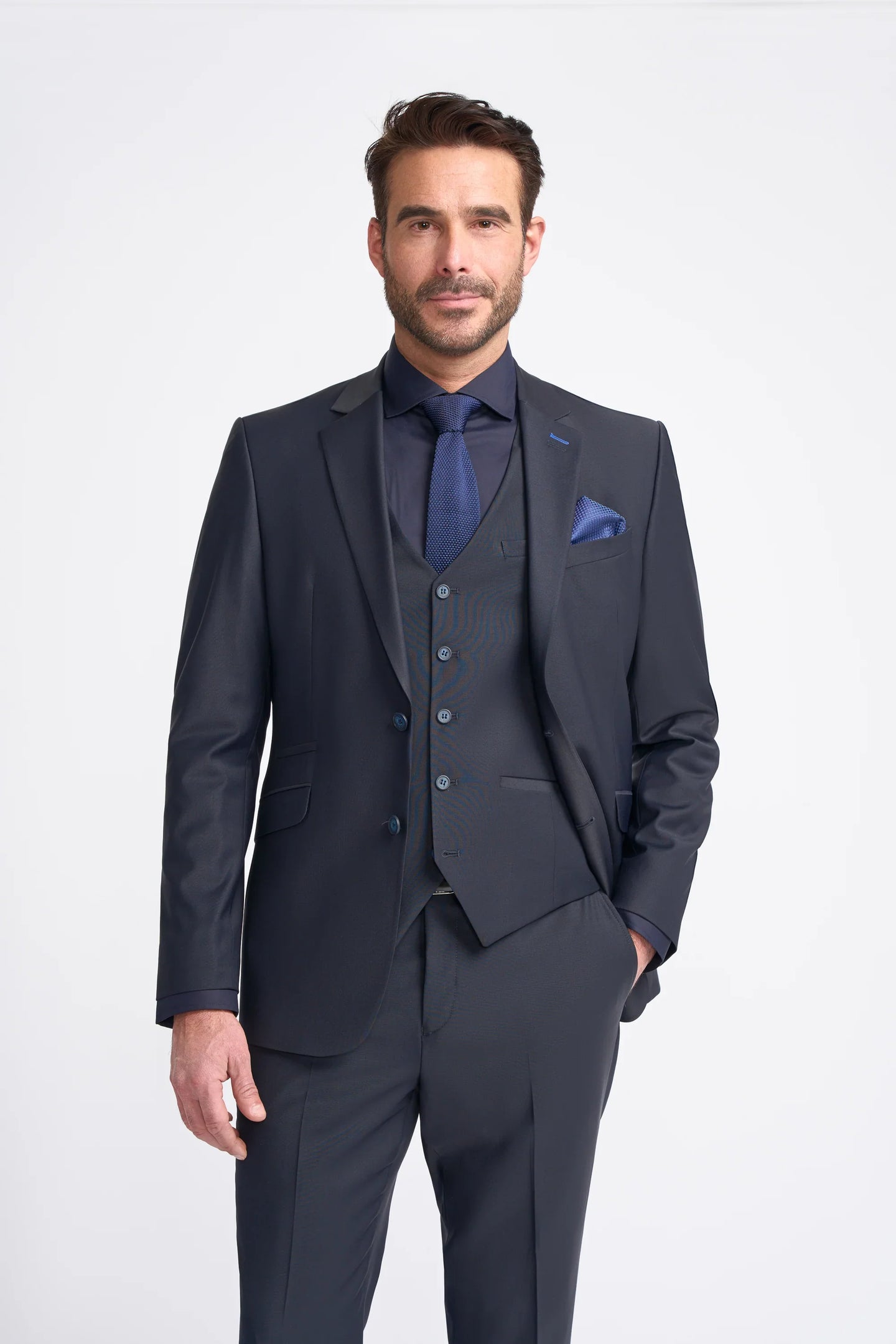 Bond - Moški temno moder blazer kroja