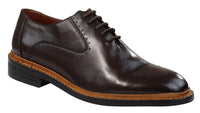 Moški brogue oxford čevlji rjave barve črne barve z vezalkami, usnjeni Goodyear Welted