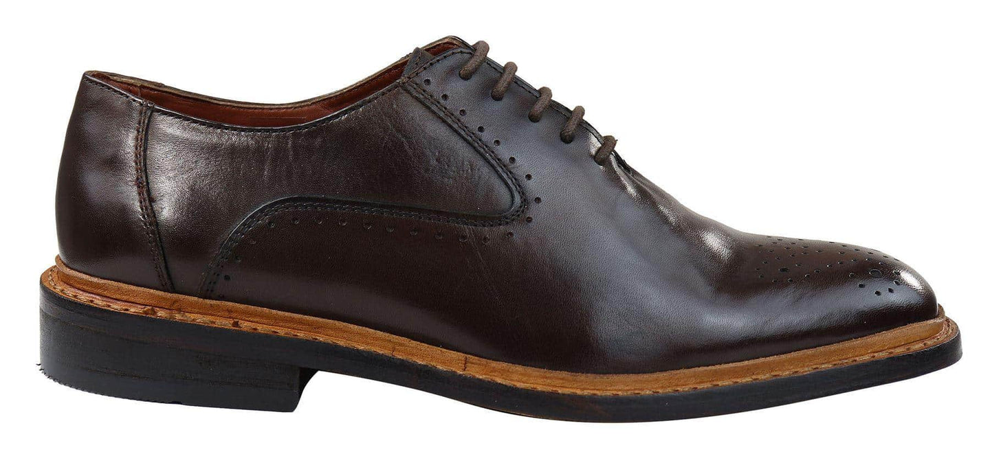 Moški brogue oxford čevlji rjave barve črne barve z vezalkami, usnjeni Goodyear Welted