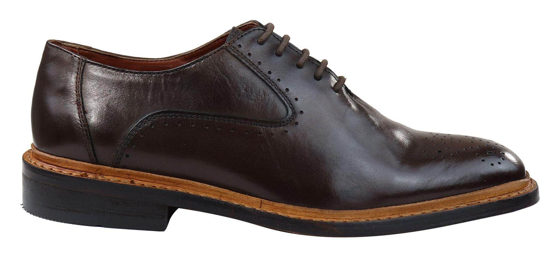 Moški brogue oxford čevlji rjave barve črne barve z vezalkami, usnjeni Goodyear Welted