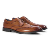 Cambridge - Moški rjavi derby čevlji Wingtip Brogue