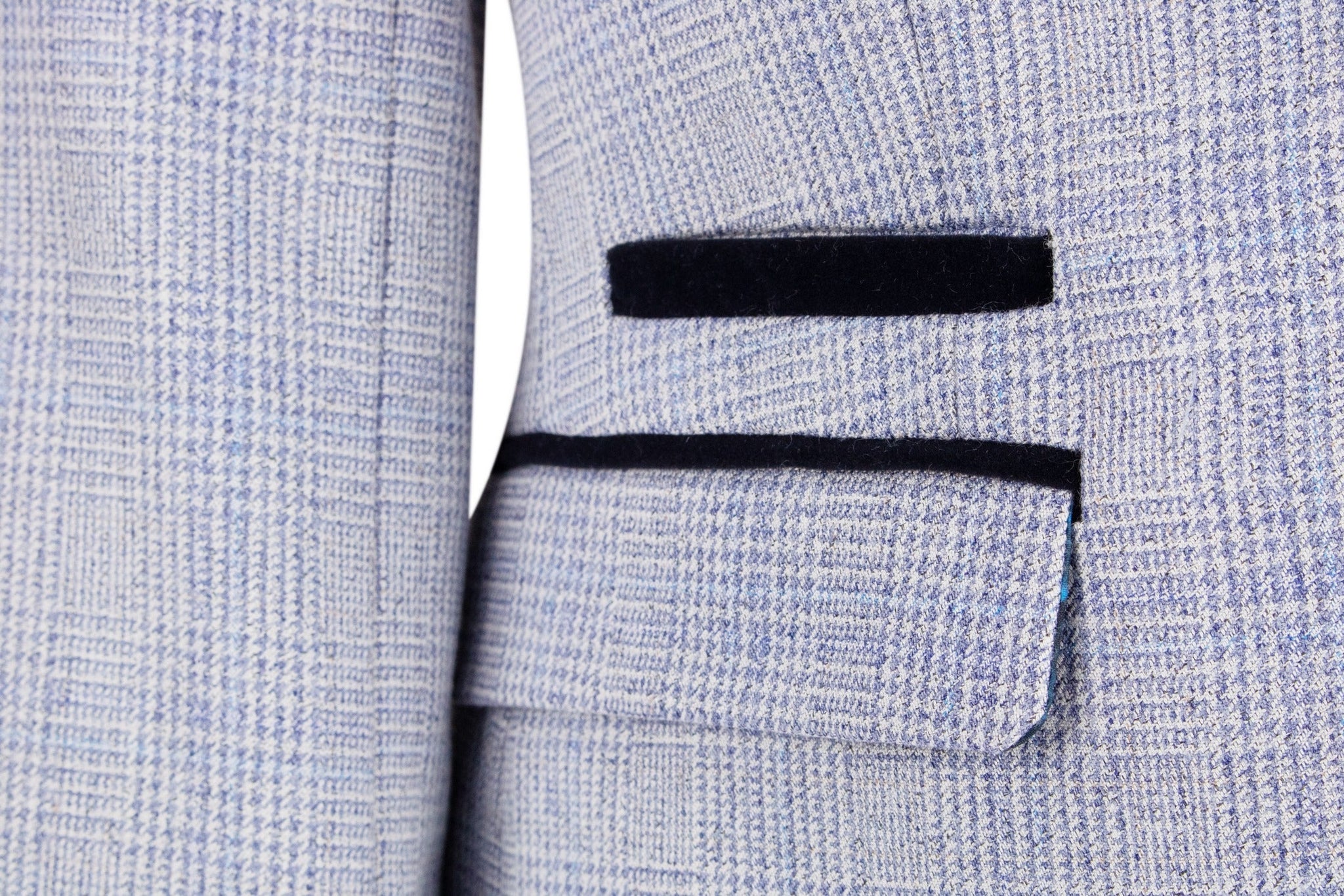 Ženski svetlo moder tvidasti blazer