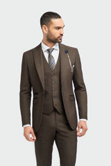 Caridi - Moški rjav tvid blazer