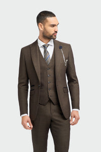 Caridi - Moški rjav tvid blazer