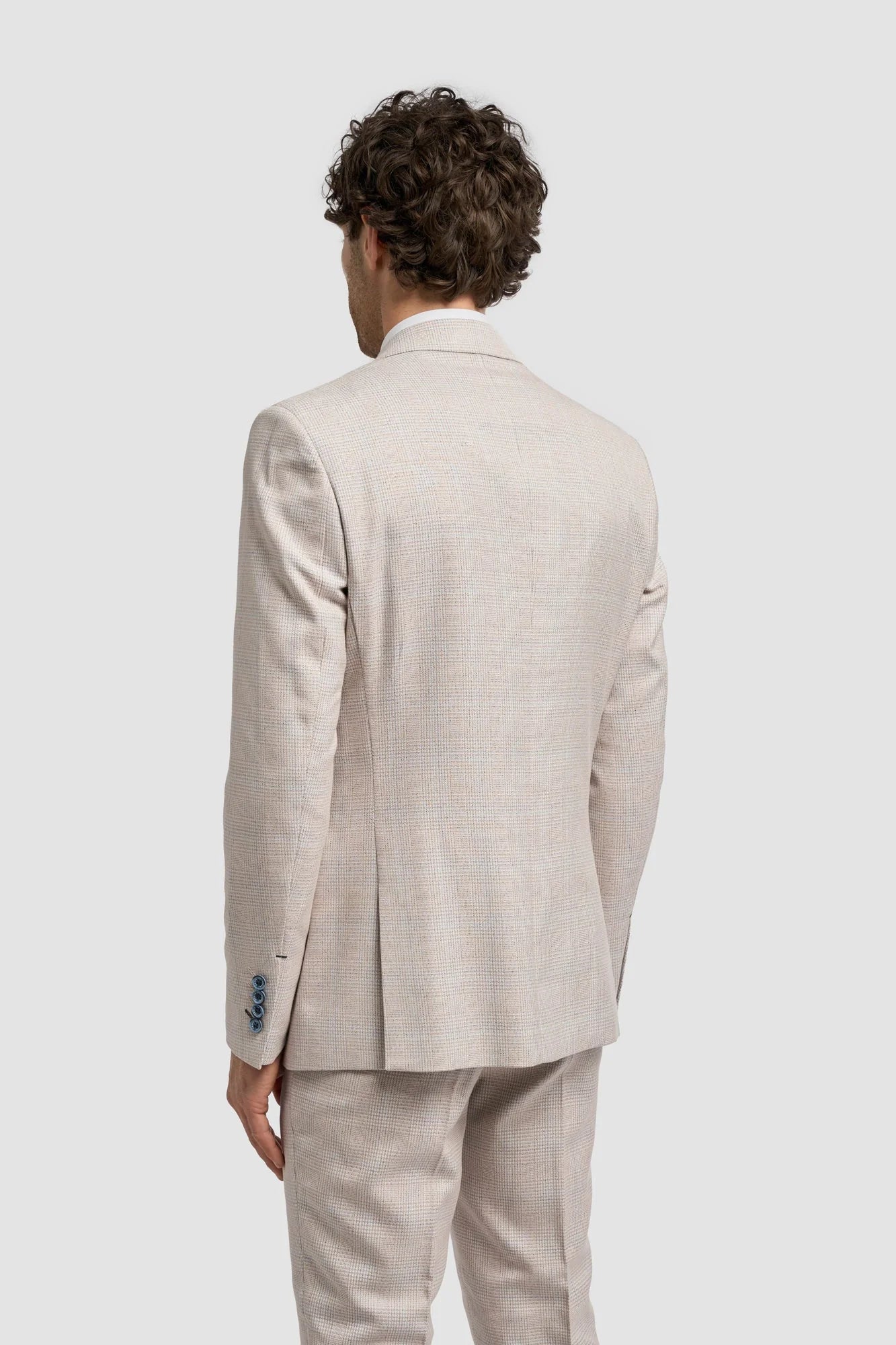 Caridi - Moški tvid bež poročni blazer