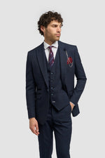 Caridi - Moški tvid temno moder blazer