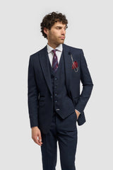 Caridi - Moški tvid temno moder blazer