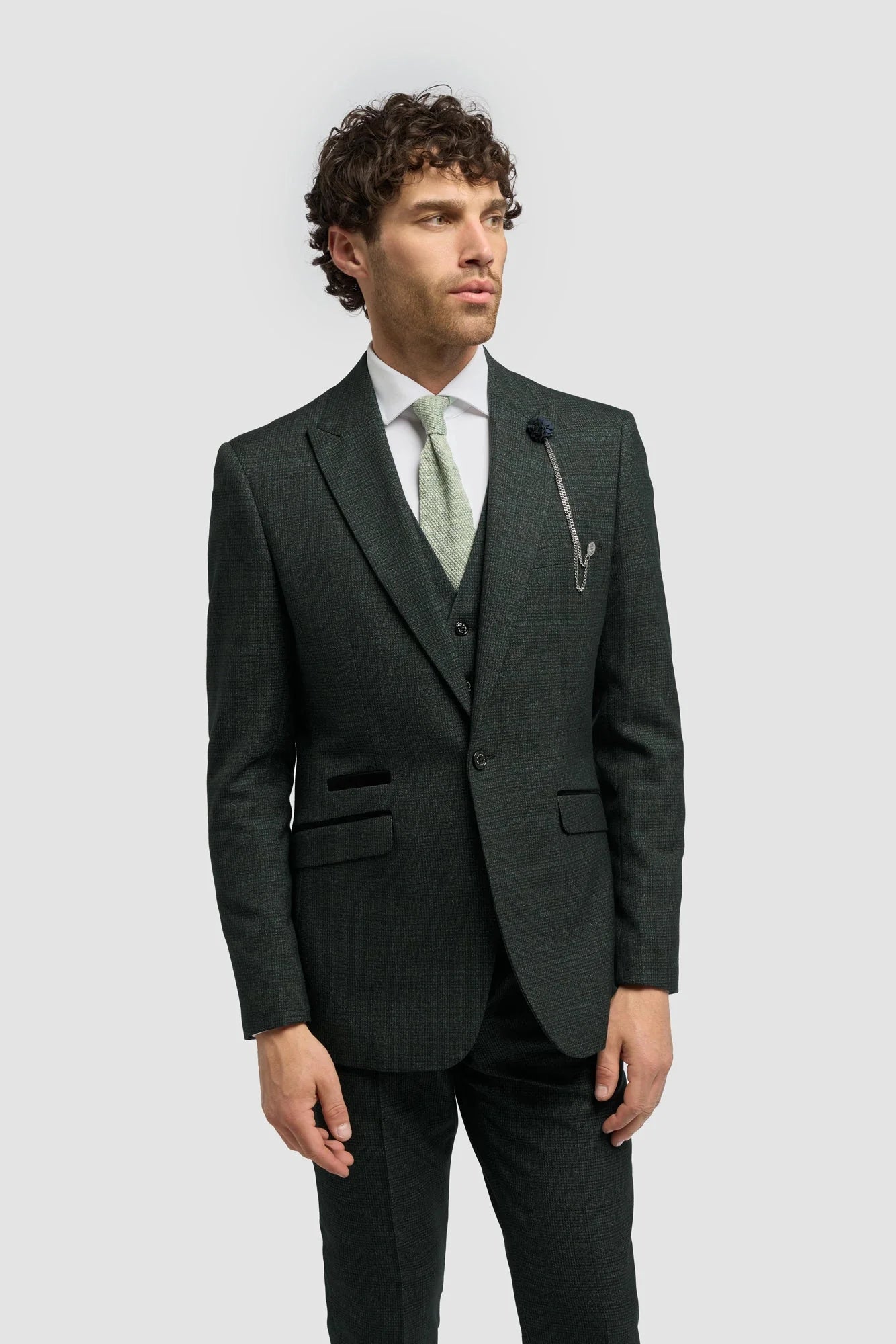 Caridi - Moški olivno zelen tvid blazer