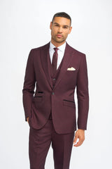 Caridi - Moški bordo karo blazer