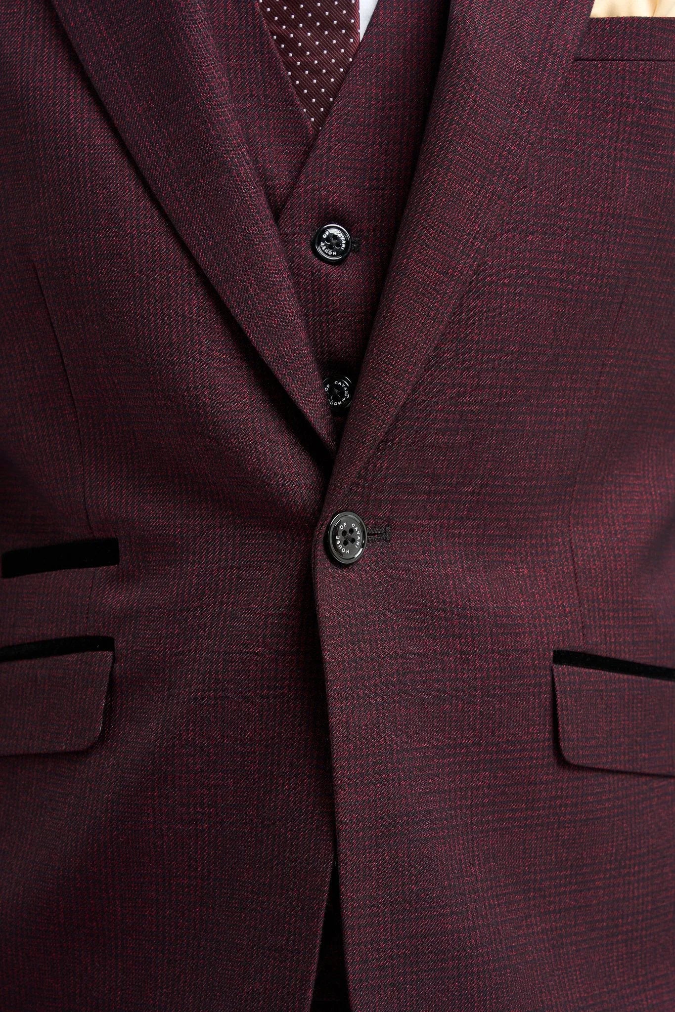 Caridi - Moški bordo karo blazer
