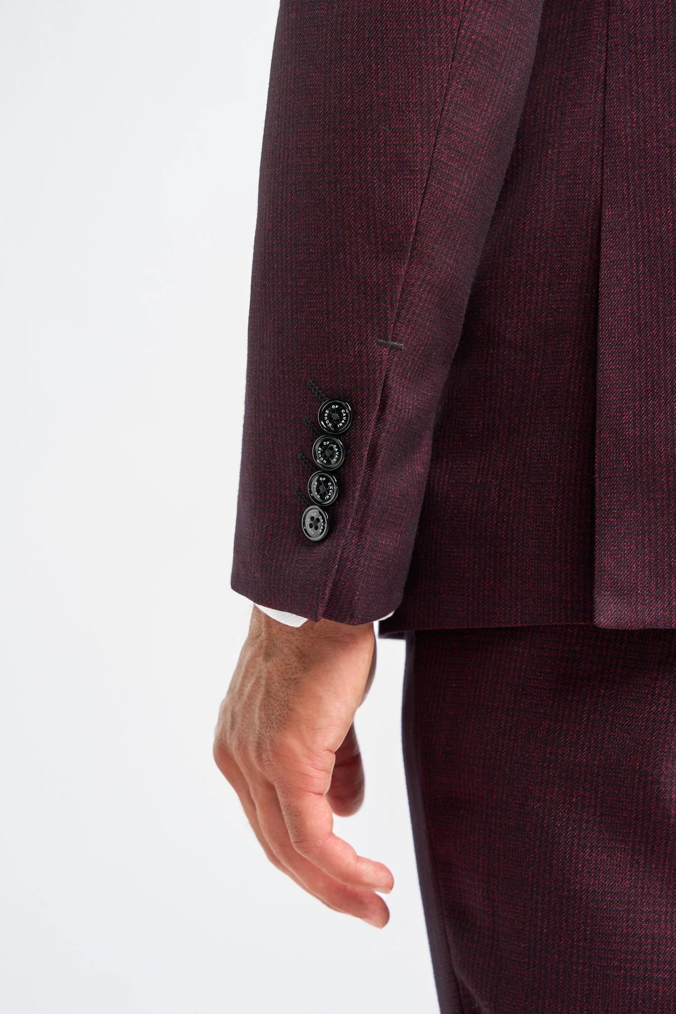 Caridi - Moški bordo karo blazer