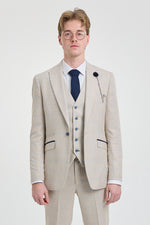Moška kremna poročna obleka iz treh delov - Cavani Caridi