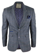 Moški vintage blazer z vzorcem ribje kosti - Cavani Albert-Oglje