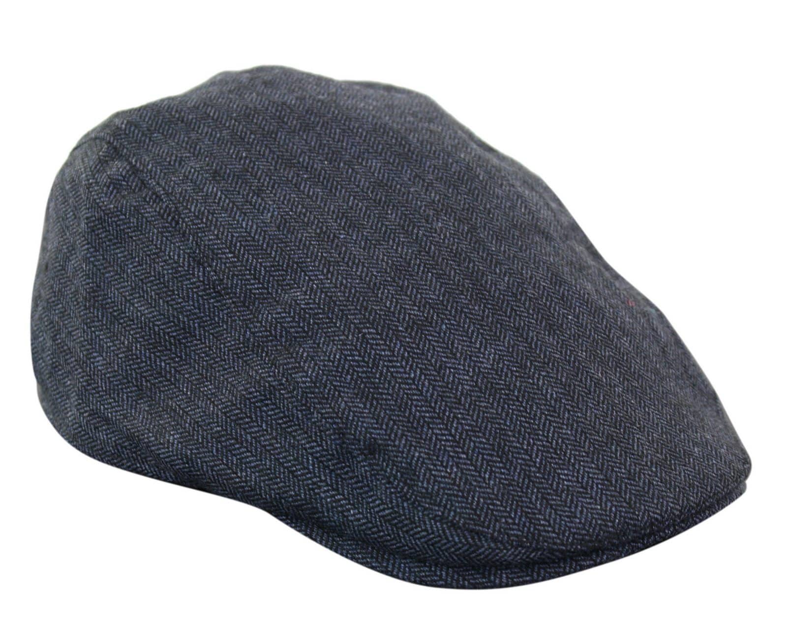 Klobuk Cavani Martez - moška dedkova kapa temno modra ravna kapa ribja kost Vintage Retro Del Boy Classic Gatsby Peaky Blinders