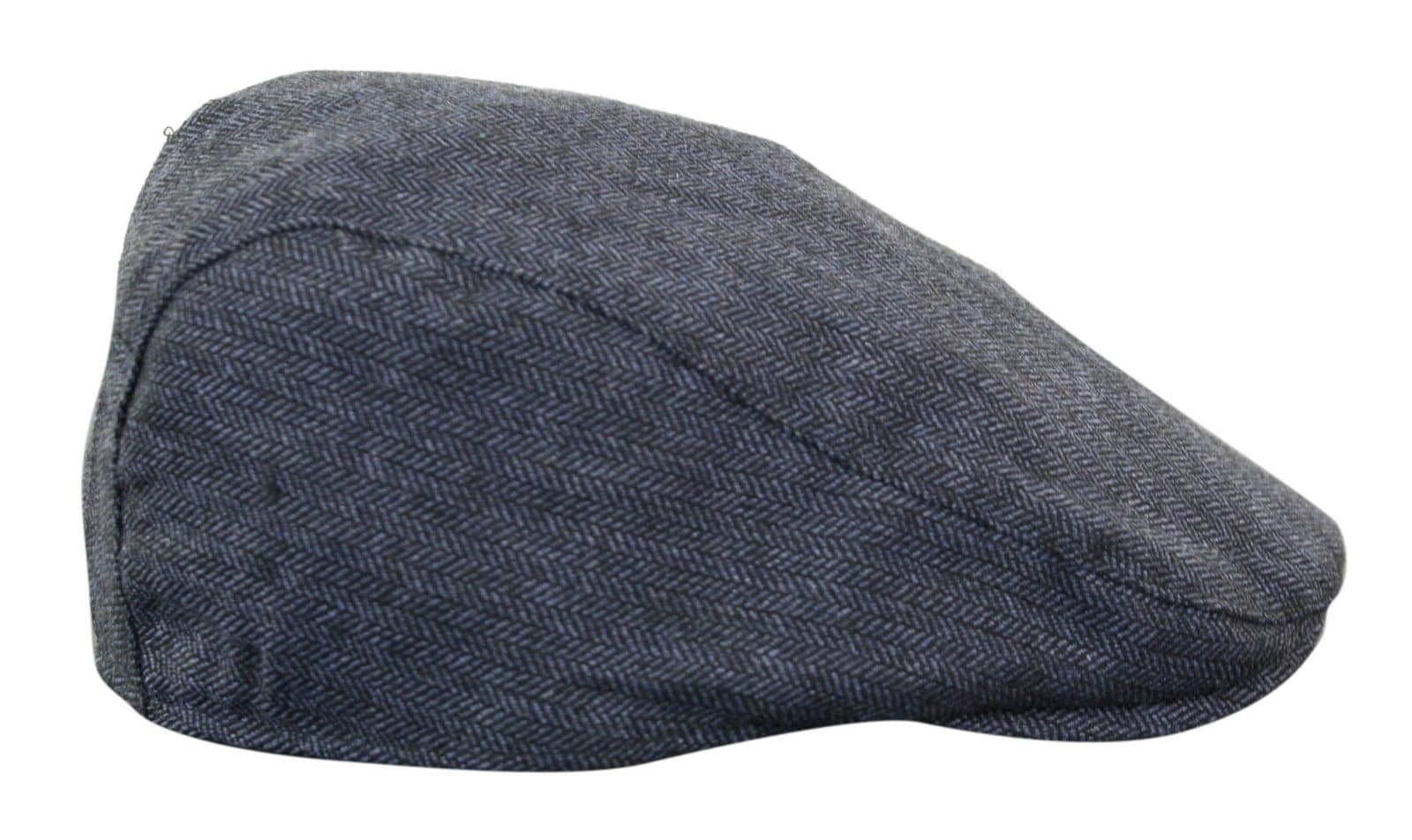 Klobuk Cavani Martez - moška dedkova kapa temno modra ravna kapa ribja kost Vintage Retro Del Boy Classic Gatsby Peaky Blinders
