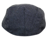 Klobuk Cavani Martez - moška dedkova kapa temno modra ravna kapa ribja kost Vintage Retro Del Boy Classic Gatsby Peaky Blinders