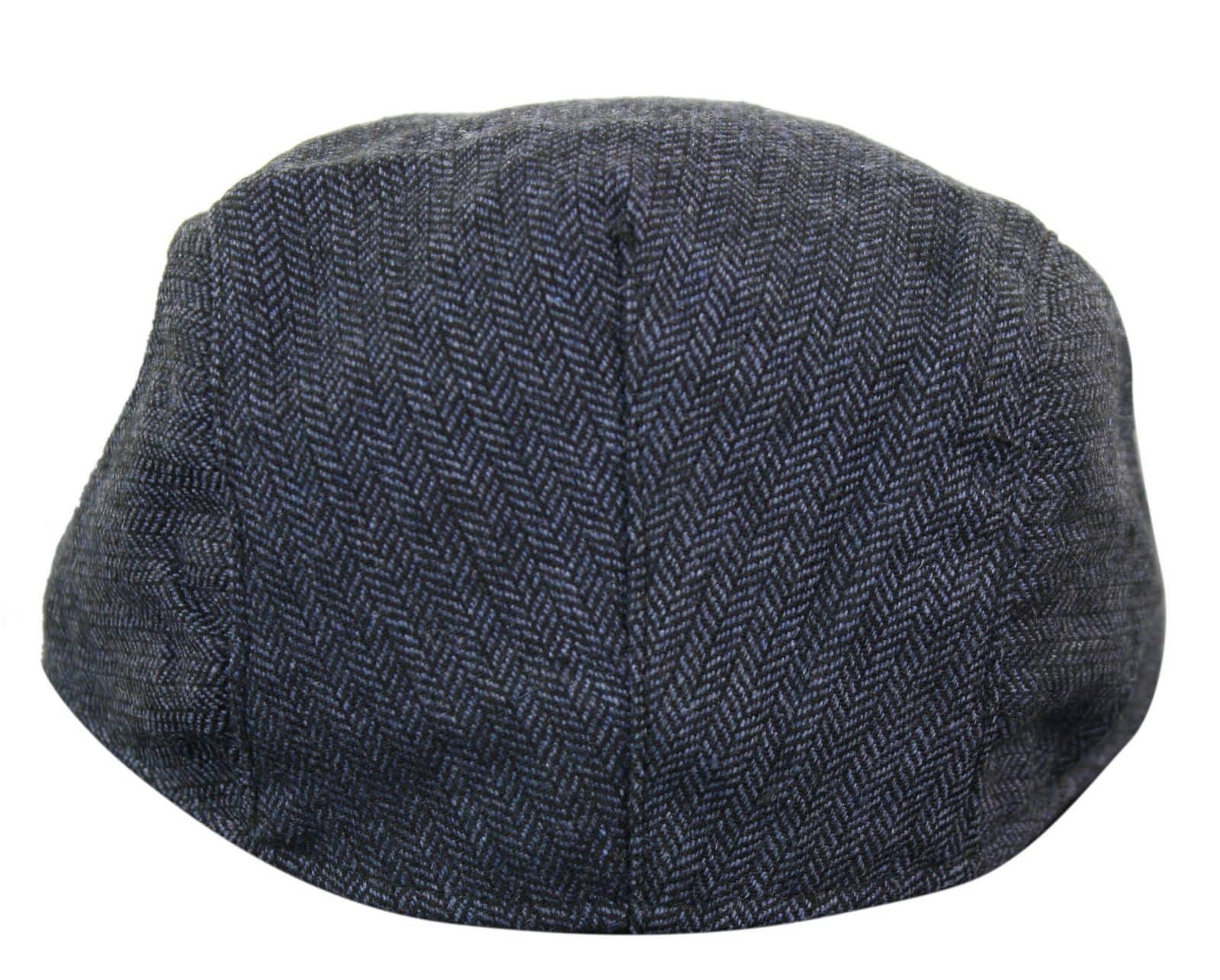 Klobuk Cavani Martez - moška dedkova kapa temno modra ravna kapa ribja kost Vintage Retro Del Boy Classic Gatsby Peaky Blinders