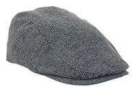 Moška ploska kapa Baker Boy 8 Panel Grandad Tweed Herringbone Grey Vintage