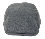 Moška ploska kapa Baker Boy 8 Panel Grandad Tweed Herringbone Grey Vintage