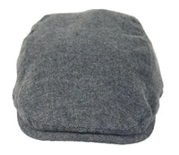 Moška ploska kapa Baker Boy 8 Panel Grandad Tweed Herringbone Grey Vintage