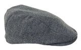 Moška ploska kapa Baker Boy 8 Panel Grandad Tweed Herringbone Grey Vintage