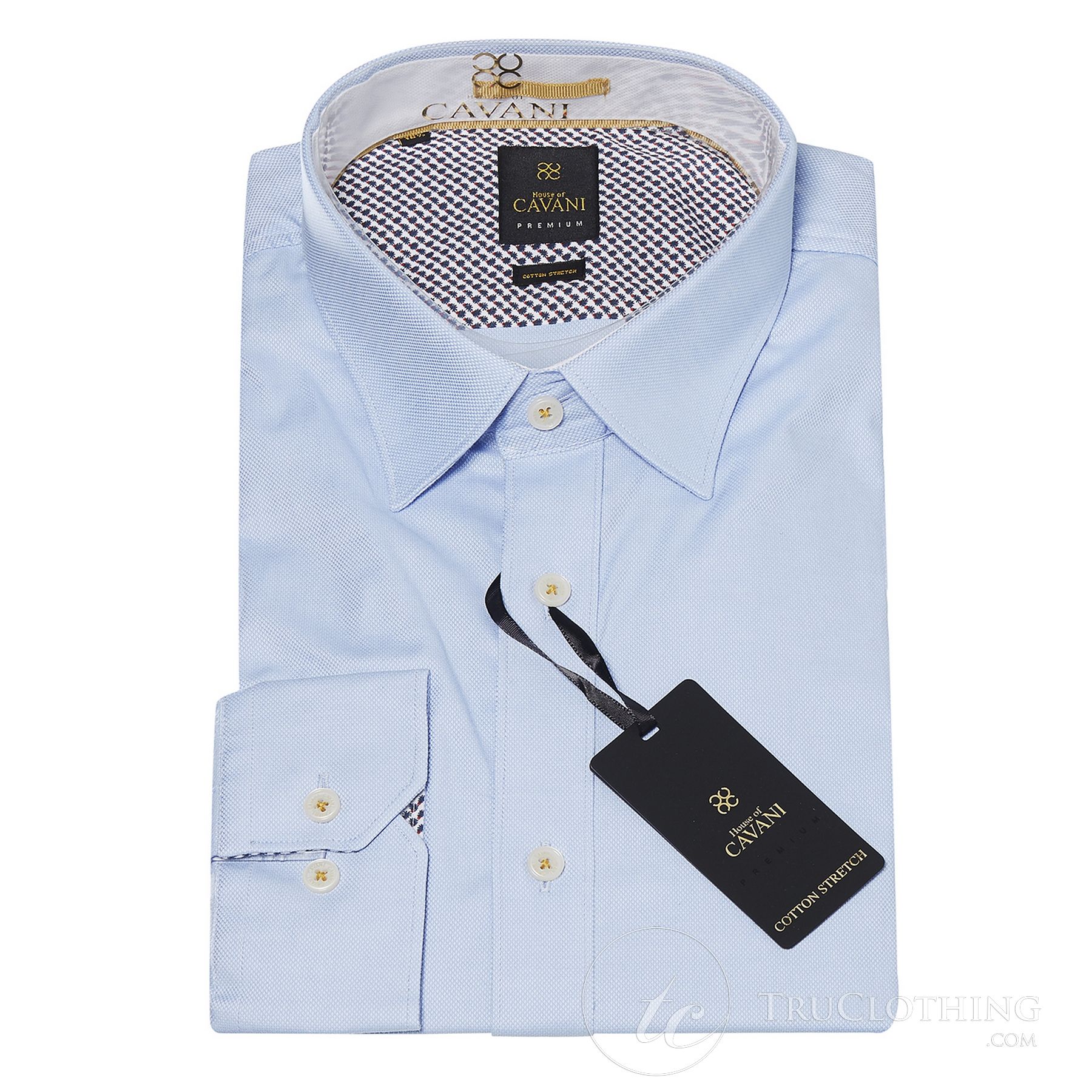 Cavani CV-65 - Moška bombažna raztegljiva elegantna majica - črna/modra/temno modra/roza/bela