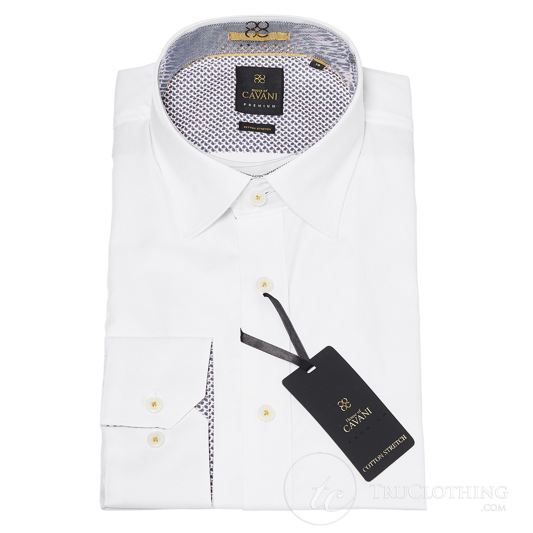Cavani CV-65 - Moška bombažna raztegljiva elegantna majica - črna/modra/temno modra/roza/bela